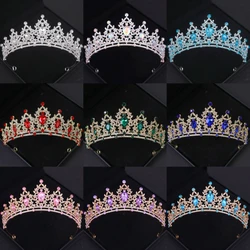 Baroque Crystal Tiaras And Crowns Party Rhinestone Prom Diadem Headband Bridal Wedding Hair Accessories Jewelry Crown Tiara Gift
