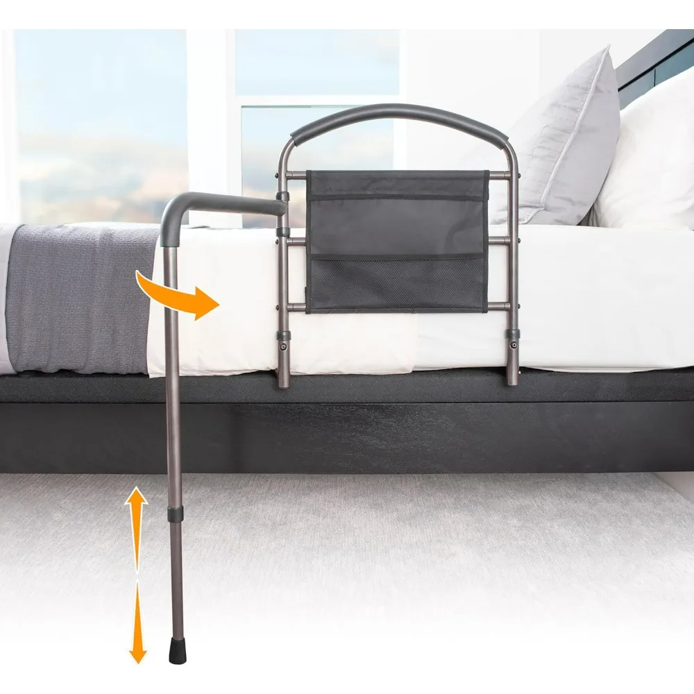 Stander Mobility Rail, Bed Rail and Assist Bar with Swing-Out Safety Handle for Adults, Seniors, and Elderly, Transfer Rail