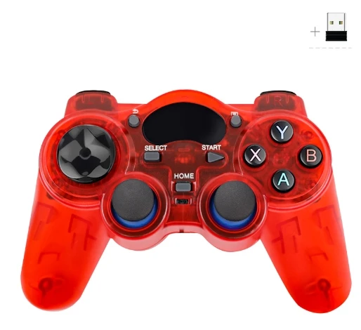 Mehrfarbiger Spiel griff 2,4g USB-Empfänger Wireless Gaming Controller Gamepad für PC/Laptop-Computer Dual Vibrate Fitting Joint