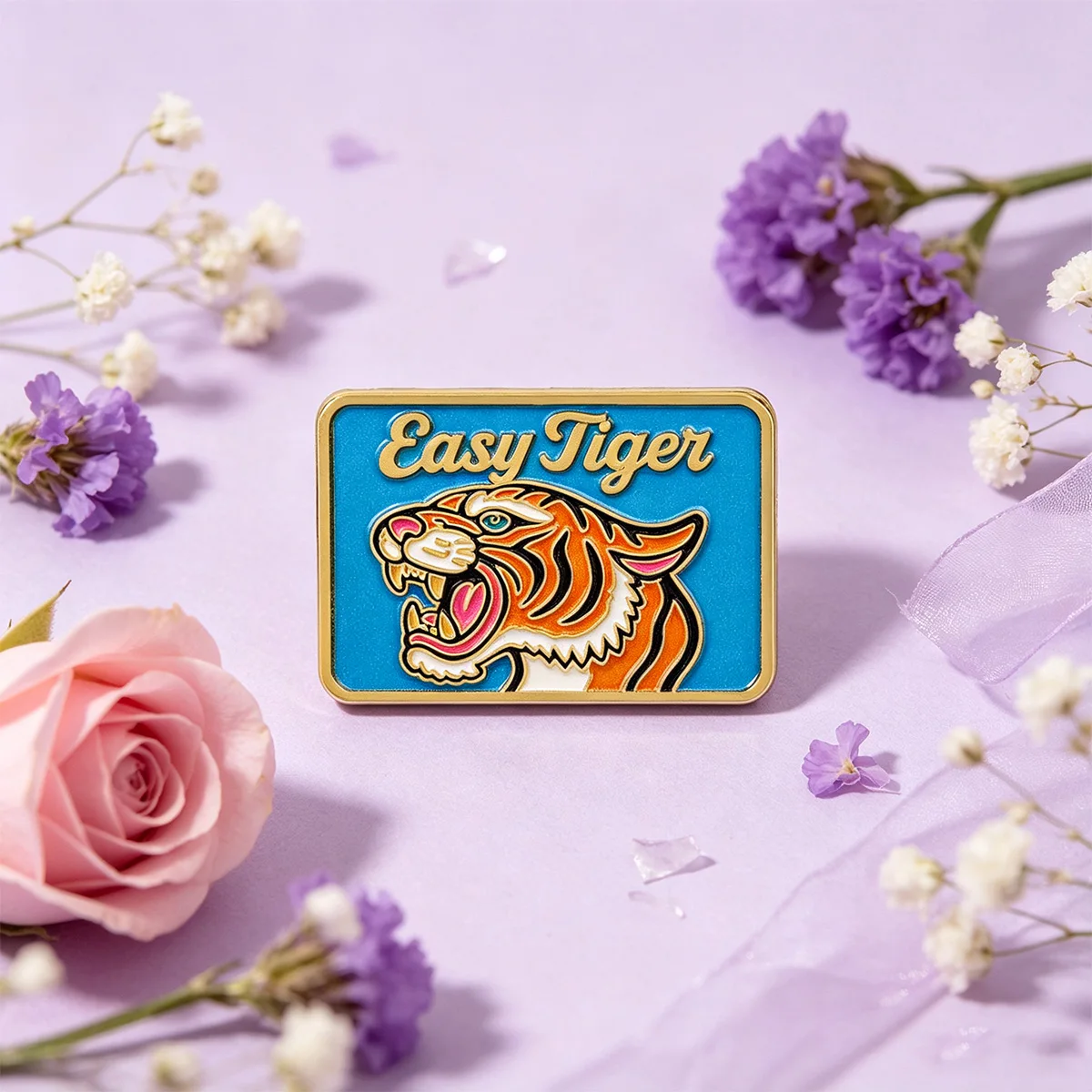 9pcs/Set Easy Tiger Enamel Pin Cool Tattoo Tiger Lapel Pins Badge on Backpack Clothing Accessories Fashion Jewelry Friends Gift view 5
