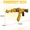 1548 Stücke Gold AK47 Bausteine Pistole Sammlung Spielzeug 1:1 Berühmte Gewehr Modell Bausteine Set Schießbare Simulation Waffe Geschenk 6