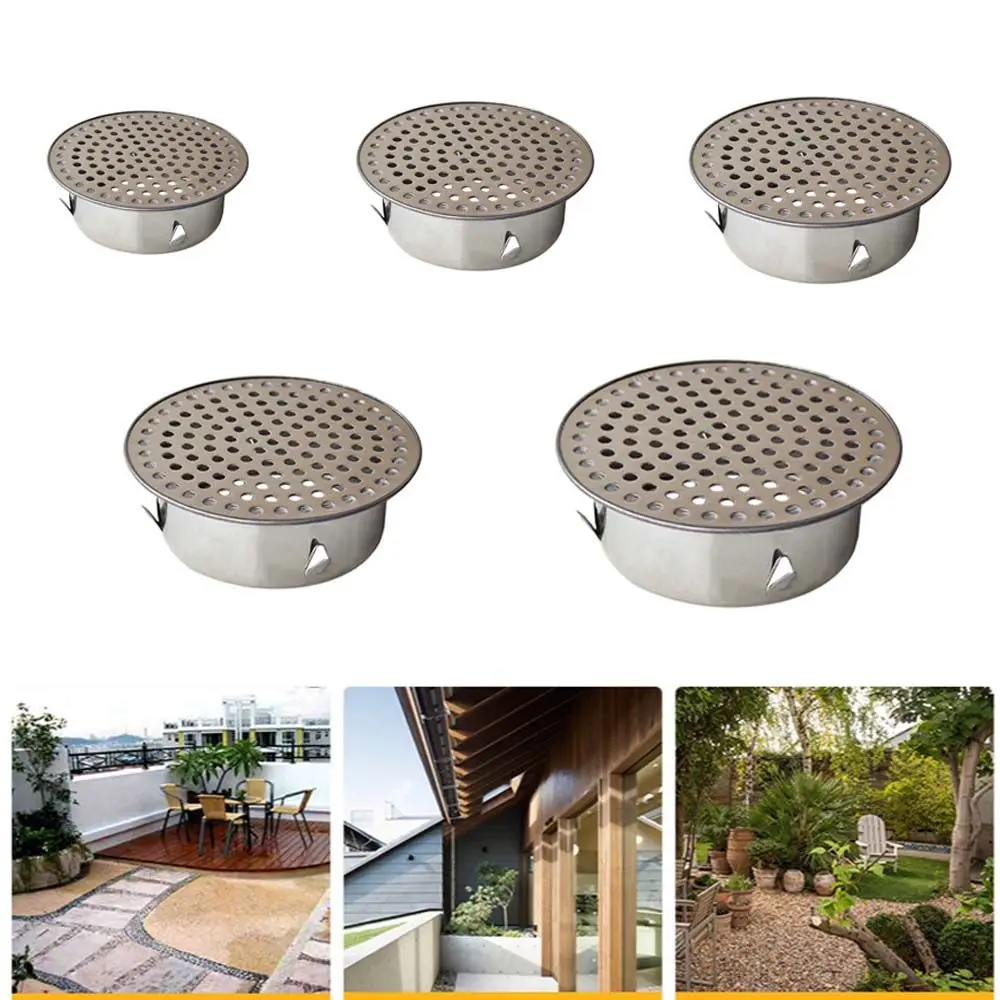 Round Hole Gutter Guard Net Anti-blocking SUS 304 Stainless Steel Anti Clogging Filter Secondary Drainage Multifunctional