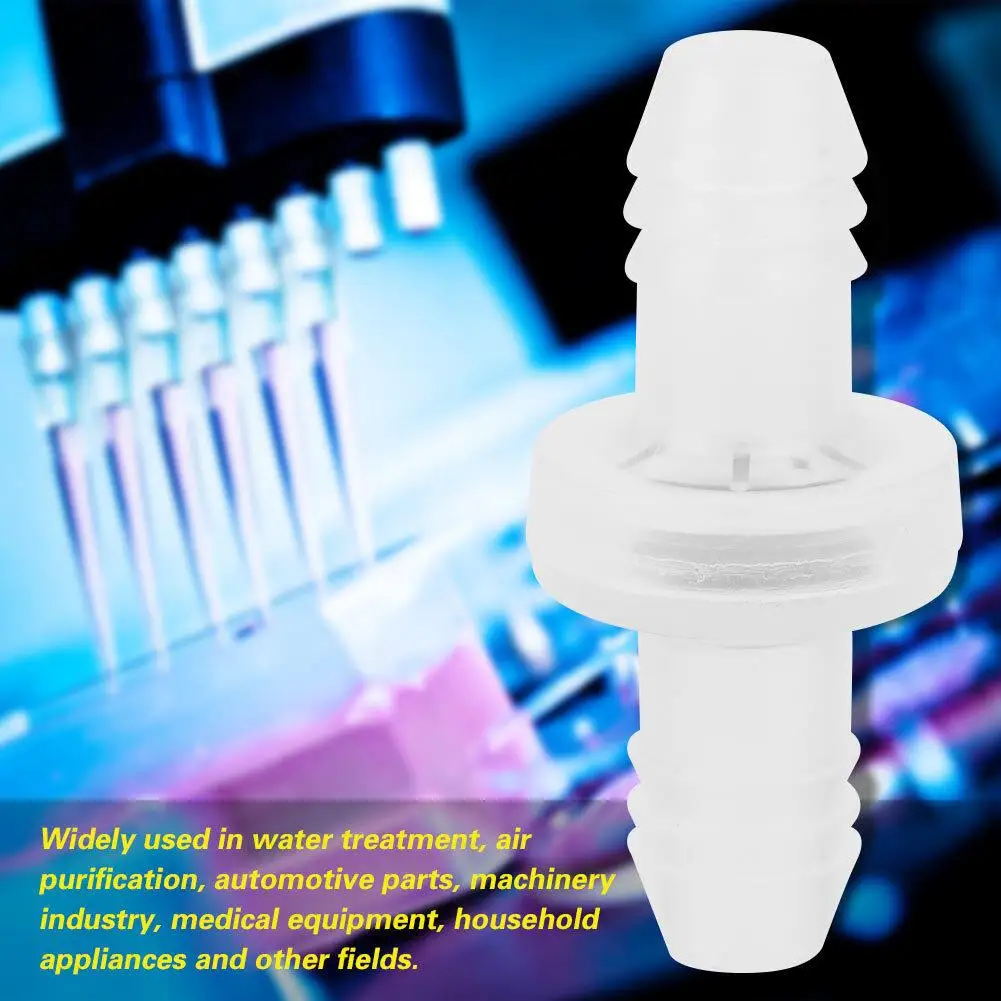Durable One Way Inline Check Valve 3/8 Inch 10MM PP Shell Silicone Viton Sealing for Fluid Control