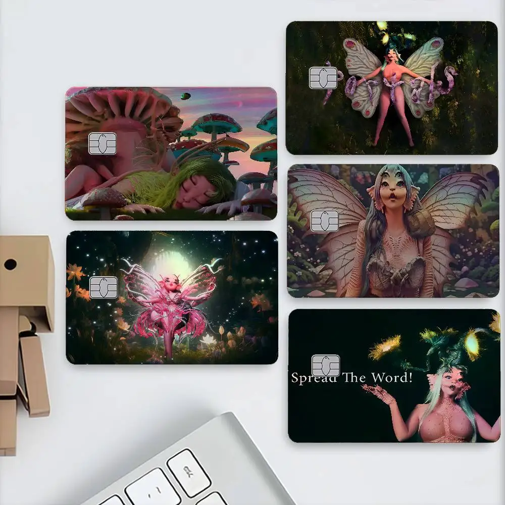 Melanie Martinez Portals Laser Holographic Card Skin Sticker For Credit Debit- 4pcs/Set Waterproof Scratch-Resistant Protector