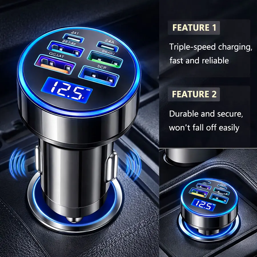 6-Port USB-C Car Charger 5