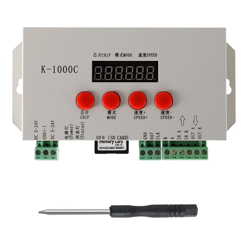 

K-1000C Controller K1000C WS2812B WS2811 APA102 T1000S WS2813 LED 2048 Pixel Program Controller DC5-24V