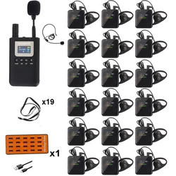 Wireless Whisper Audio Guide System 2.4G Long Standby Time 999 Channels for Group Tour Teaching Tourism Visit Translation