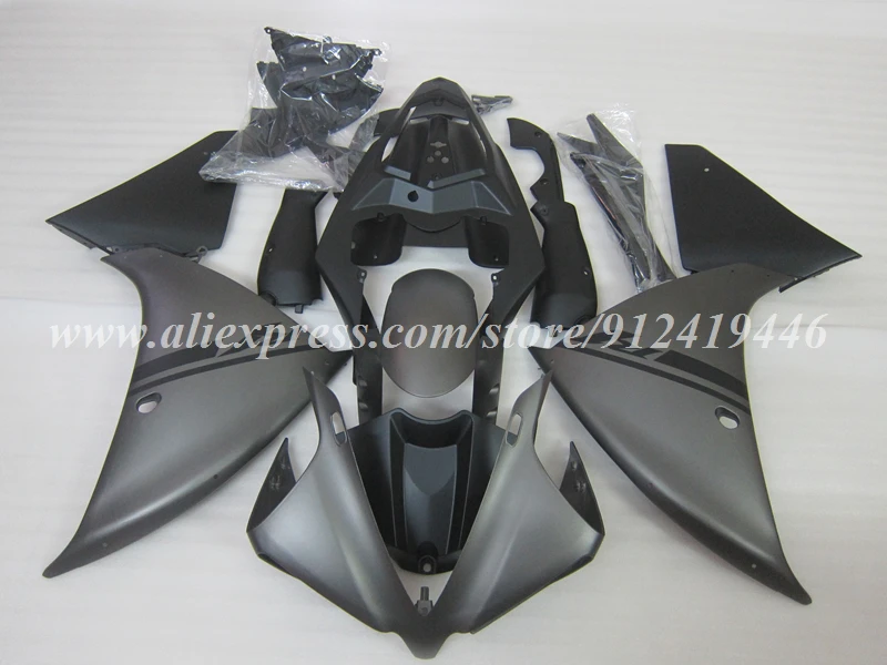 4Gifts New ABS Motorcycle Fairings Kit Fit For YAMAHA R1 2013 2014 13 14 Bodywork Set Matte Grey Black