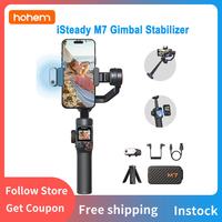 Hohem iSteady M7 Smartphone Gimbal Stabilizer AI Tracker Fill Light Detachable Control Screen Extension Rod for iPhone TikTok