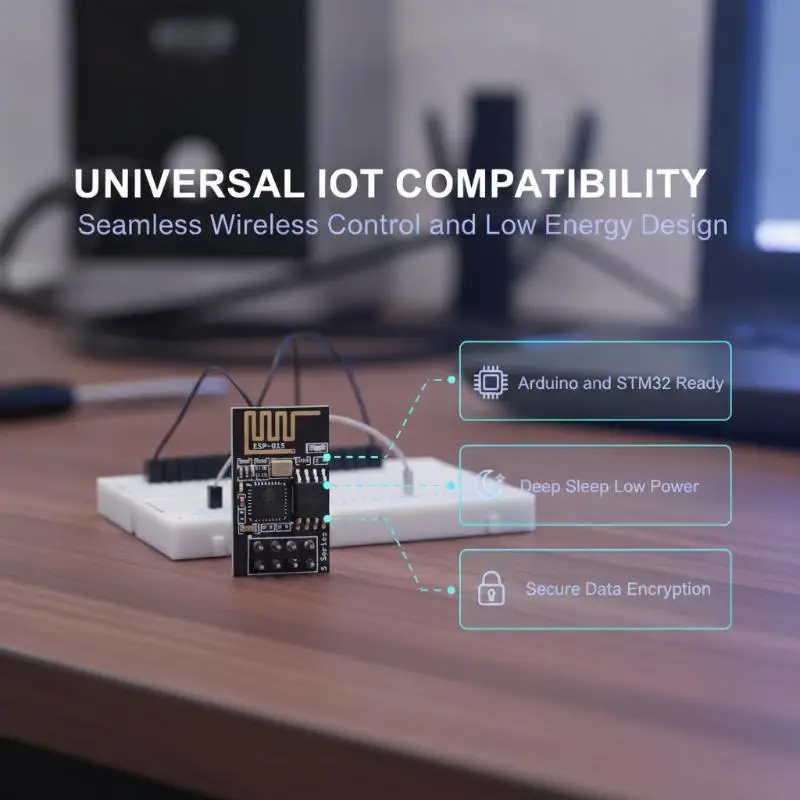 ESP 01S WiFi Transceiver Module Stable Serial Transmission Low Power For DIY IoT Smart Home Projects