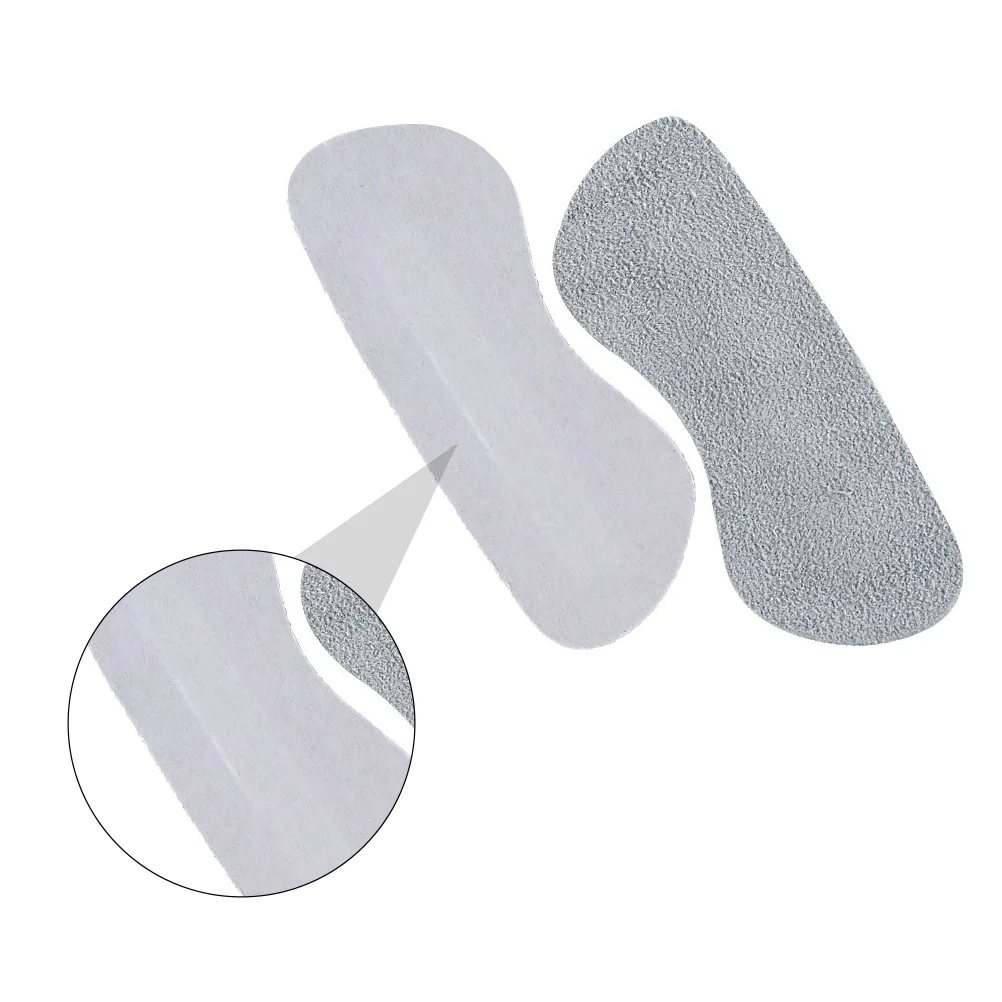 4 Pairs Shoe Insoles Post after Suede Heel Liners Boots Grips Grey Half Women's