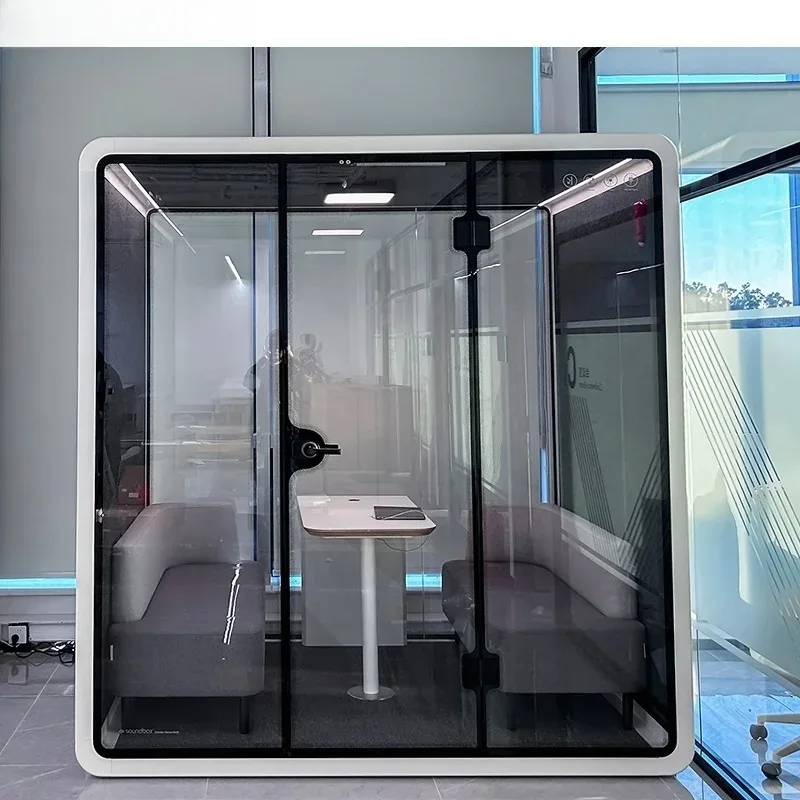 Speaker Office Booth Soundproof Work Booth Can Accommodate Four People Conference Phone Cabin
