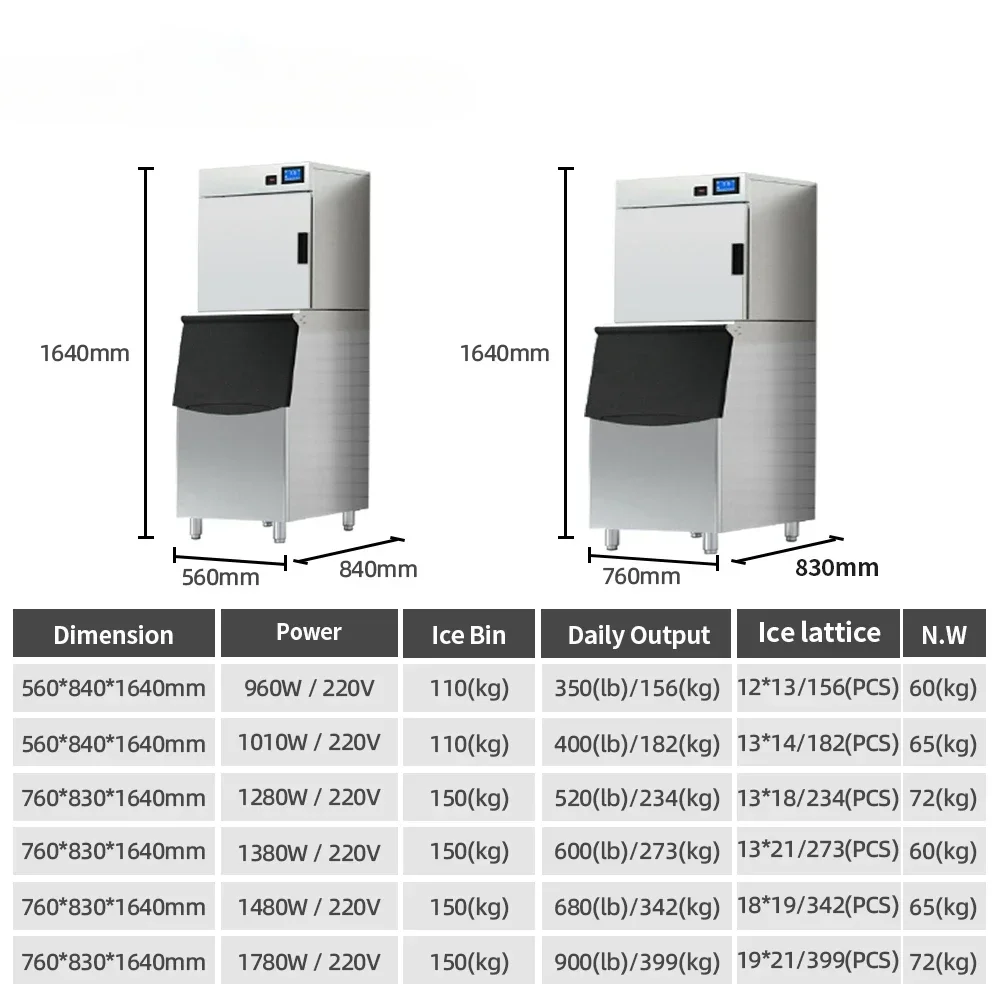 High Productivity 100kg 250kg 500kg commercial ice maker machine Commercial Cube Maker ice maker machine