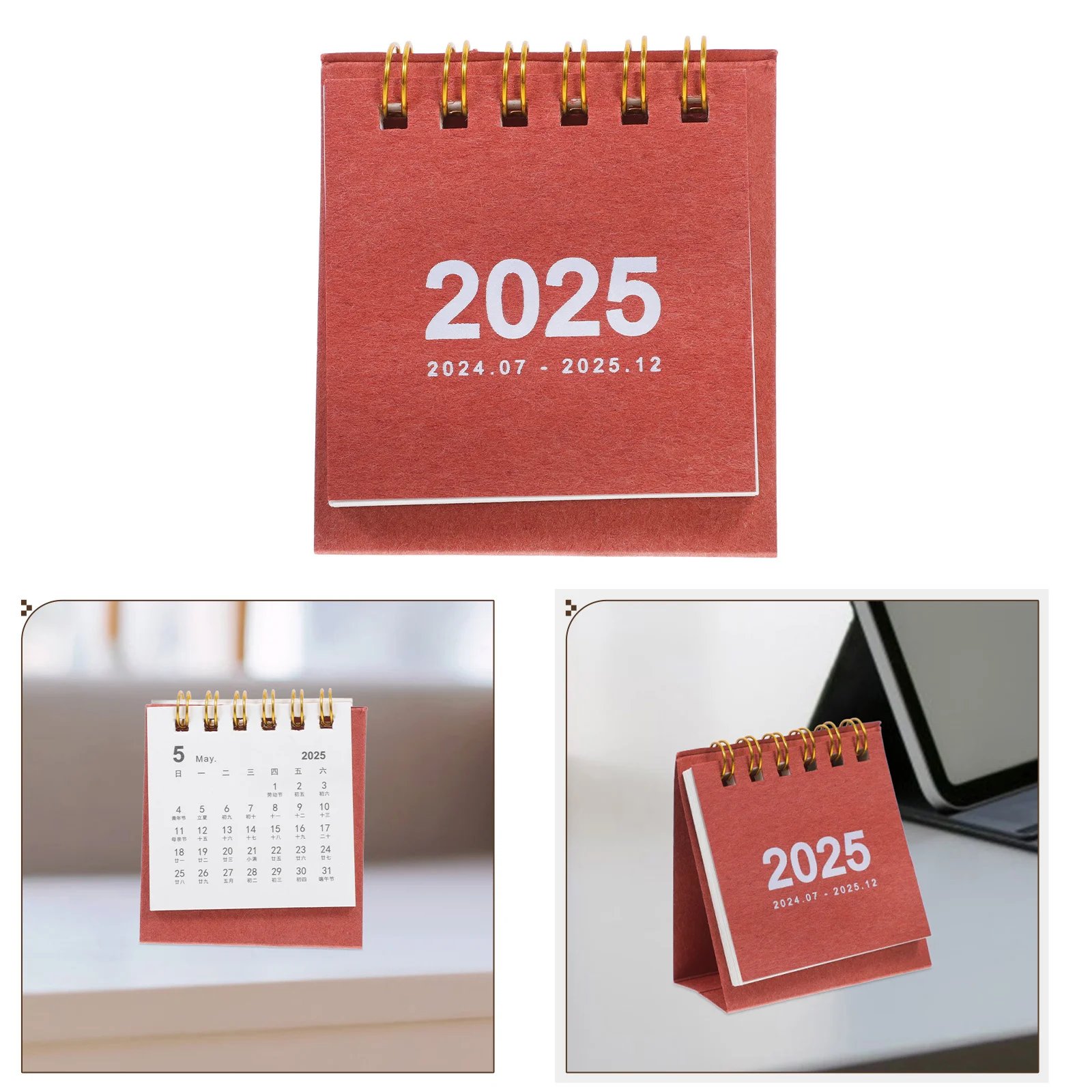 

Мини-стол 2024-2025, маленький рабочий стол для офиса, домашнего декора, флип-календарь, ежемесячный планировщик расписания, офисные принадлежности, стоячие