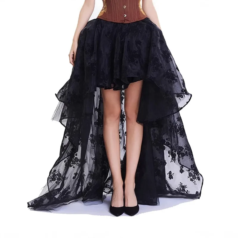 تنورة توتو منفوشة غير منتظمة للنساء بخصر عالٍ وشبكة مطاطية كاجوال #6