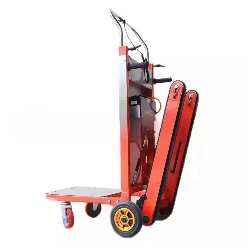 400KG Silent Electric Stair Climbing Vehicle Cargo Handling Cart Crawler-Type Up And Down Stair Climber Folding