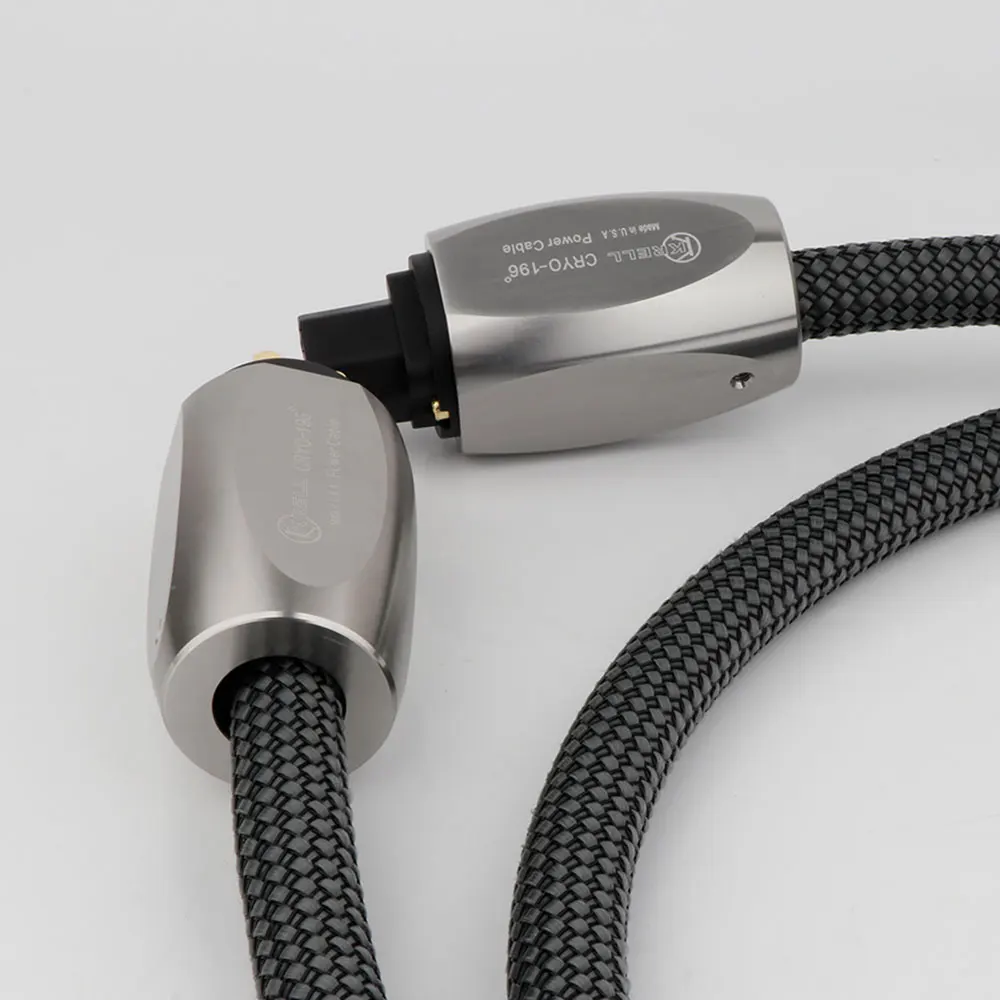 HIFI CRYO196 Stromkabel US/EU/AU Audiophiles Netzkabel für Verstärker CD-Player EU-Stromleitung Grünes Geflecht Hifi-Stromkabel – Detail 15