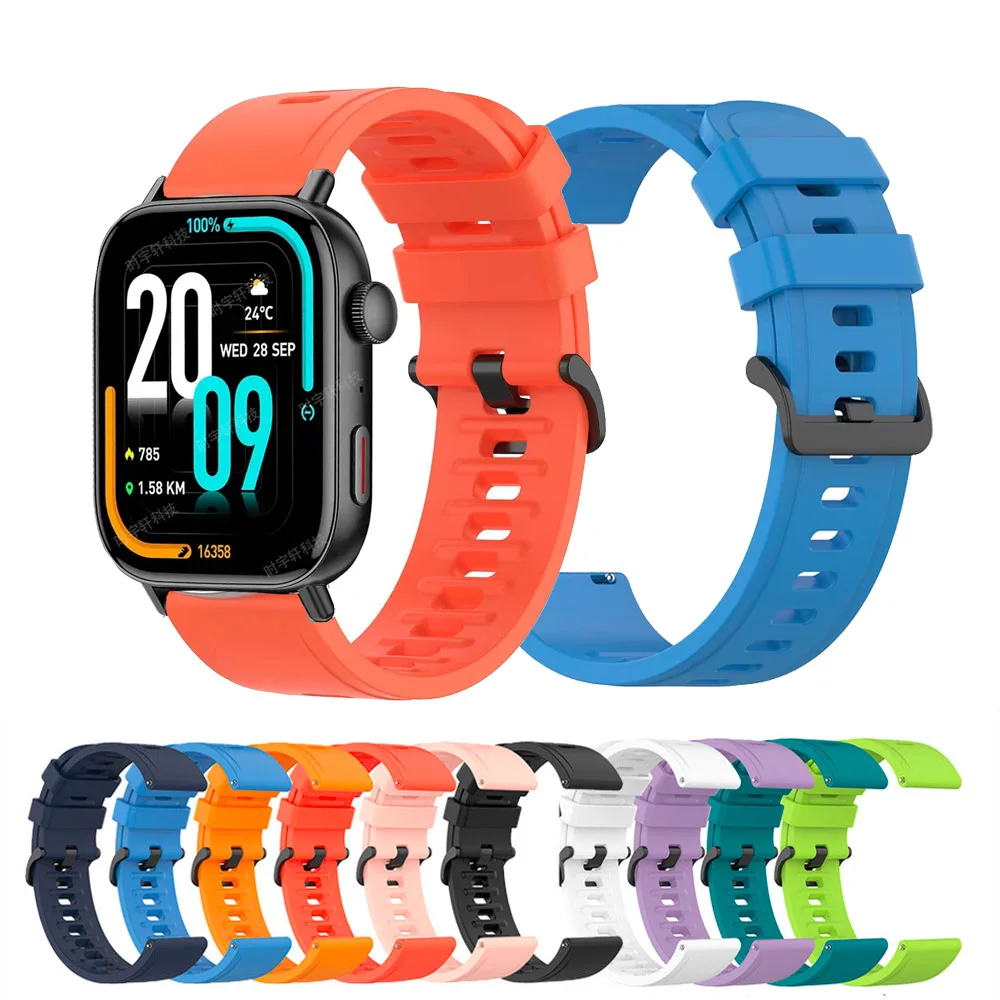 Para colmi c8 max pulseira smartwatch esporte 20mm 22mm banda de silicone para colmi p28 plus/p8 p81/p73 p71 p68 p60/c61 c60 c81 c80 correa