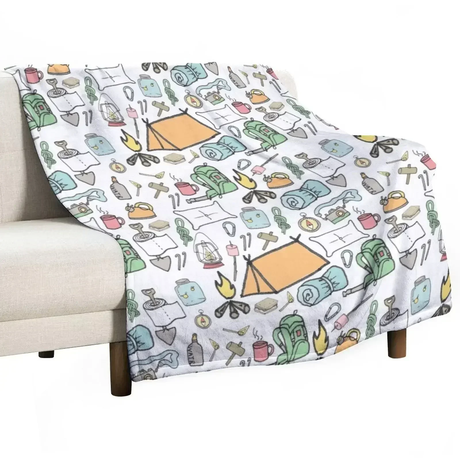 

Camping Throw Blanket Soft Breathable Blanket for Night Sleeping