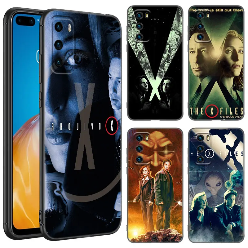 The X Files Tv Show Black Silicone Phone Case For Huawei P10 P20 P30 P40 Lite P50 P60 Art P50E P Smart Z 2018 2020 2021 Pro 2019