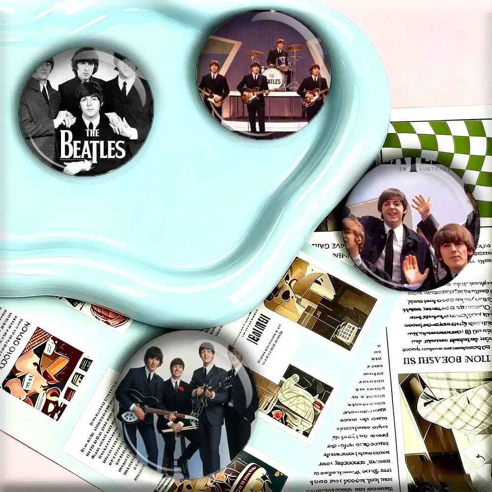 Famous Rock Band The B-B-Beatles-es  25mm 32mm 44mm 58mm 75mm Brooches Badges Pins for Accessories Gift