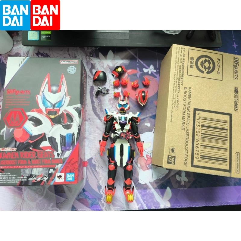 In Stock Bandai S.H.Figuarts Kamen Rider Geats Laserboost Form & Boost Form Mark Ii 16cm Original Action Figure Model Toy Gift