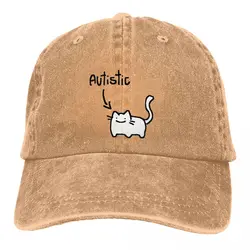 Cor pura Pai Chapéus Gato Autista Chapéu das Mulheres Sun Visor Bonés De Beisebol Animal Cap Peaked