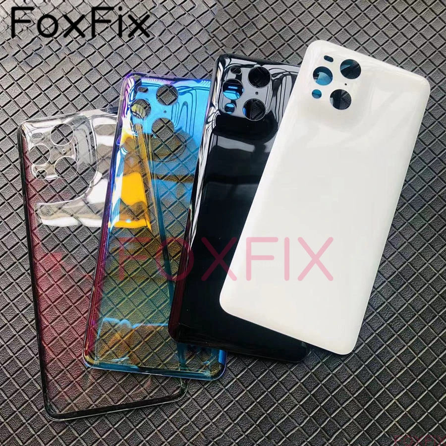 Transparent Clear Glass Battery Door Back Cover For OPPO Find X3