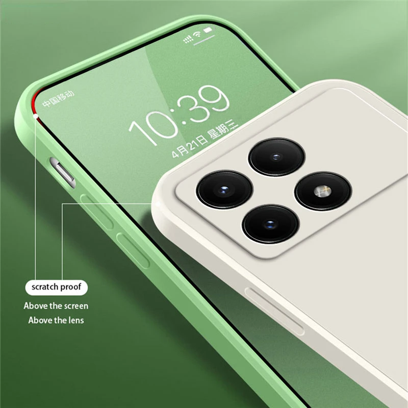 Original Liquid Silicone Case Cover for Xiaomi POCO X6 Pro POCOX6 X6Pro 5G Global Version Soft Mobile Phone Fundas Bags image 4