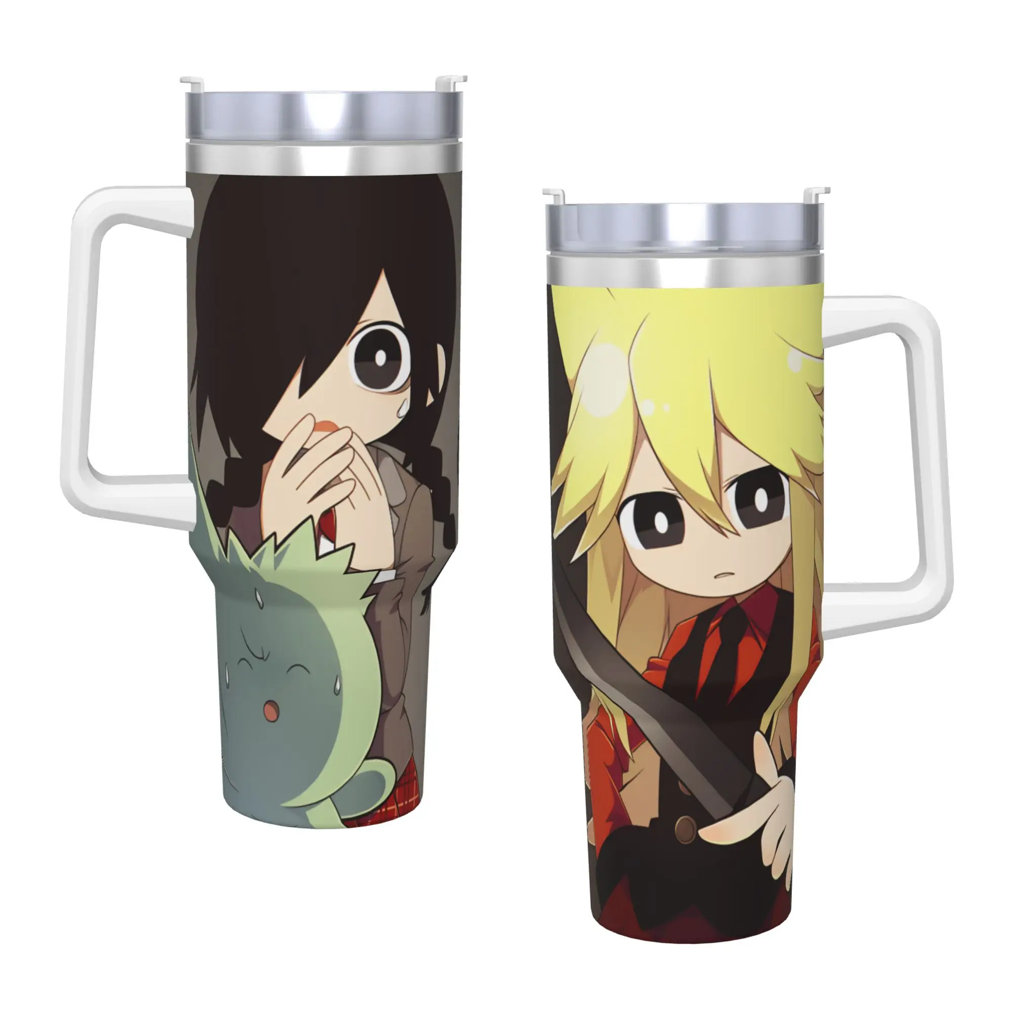M-mogeko castle Tumbler  Hot Drinks Water Bottle Keep Heat Stainless Steel Coffee Mug Design Driving Mugs Cup