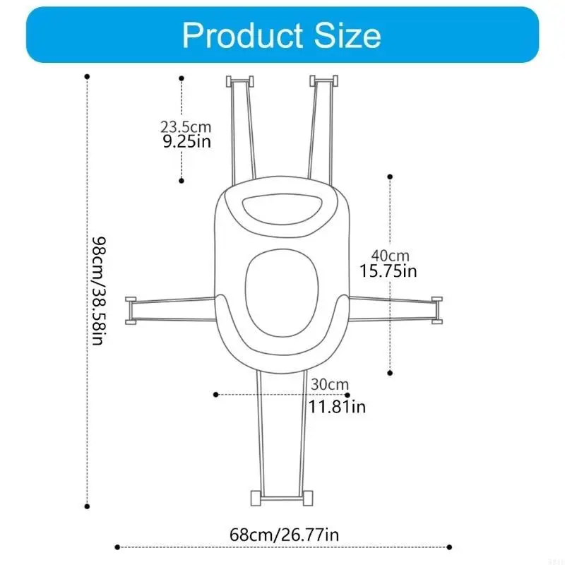 581F شبكة حمام الطفل حقيبة حديثي الولادة حوض استحمام دعم رف دش قابل للتعديل متعددة الوظائف الاستلقاء حمام السرير T-شكل