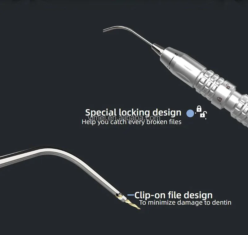 C-FR1 Dental Endo File Removal System Stainless Steel Box Set with 3 Tips Dental Equipment for Professional Use