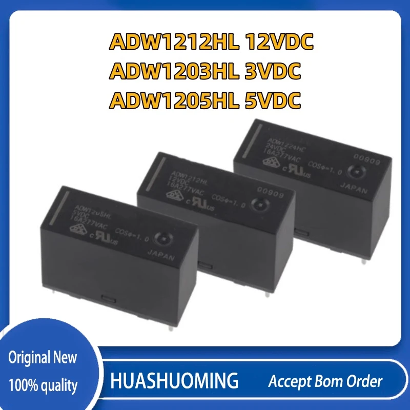 10Pcs/LOT New ADW1203HL ADW1205HL ADW1212HL ADW1224HL 5PINS 16A277VAC 3VDC 5VDC 12VDC 24VDC