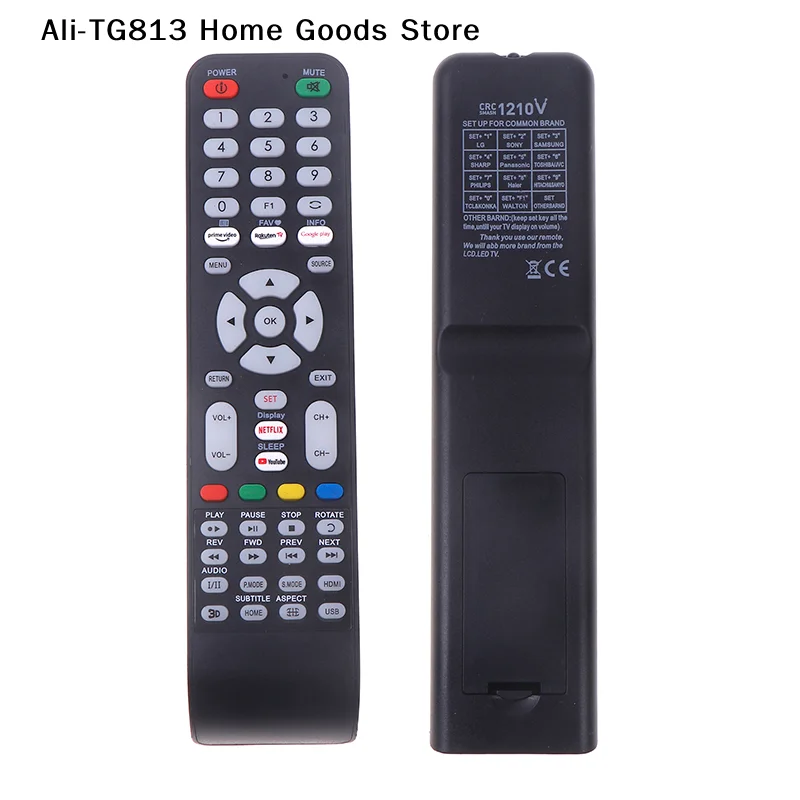 [TG813] 1 Control Remoto Universal para TV RM-L1210 Pro, Compatible con SHARP, Hisense, Skyworth, Haier, LCD, LED, Smart TV