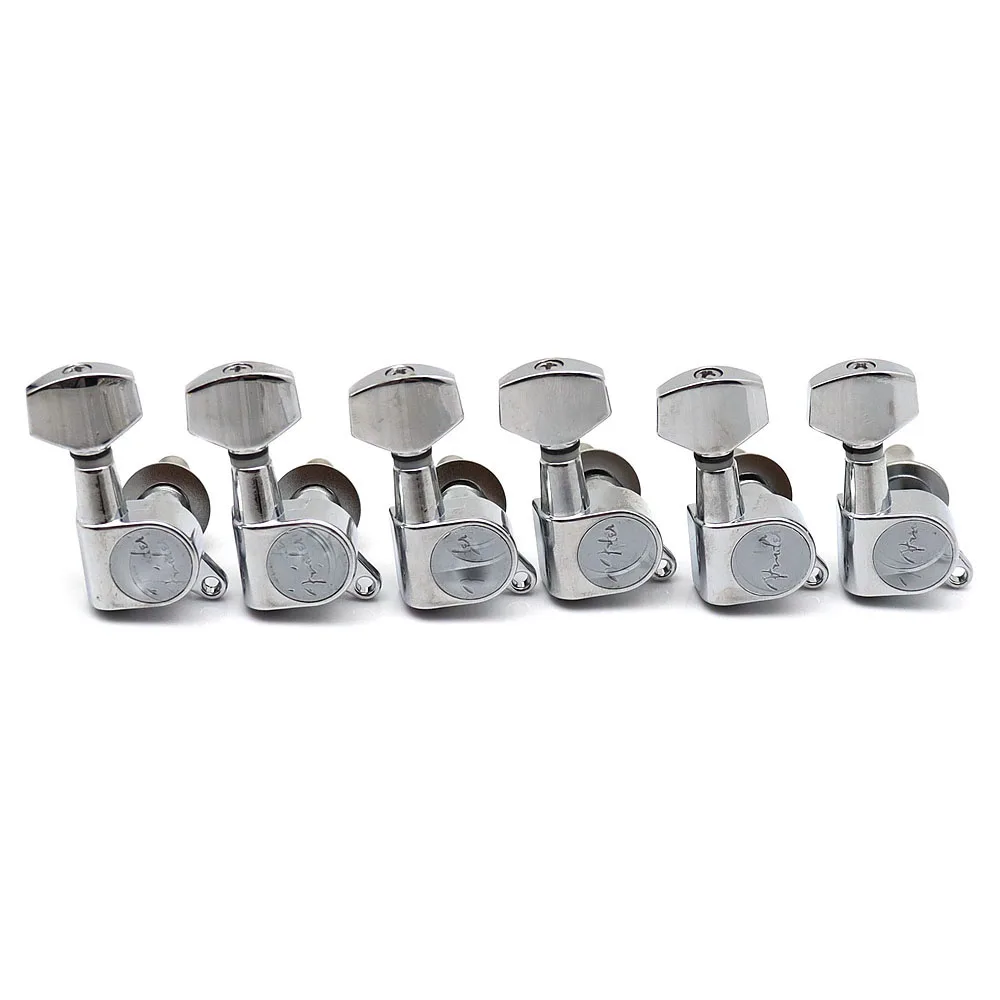 6R Guitar Tuning Pegs Machine Heads Small Handle for TL ST Electric Guitar with Logo