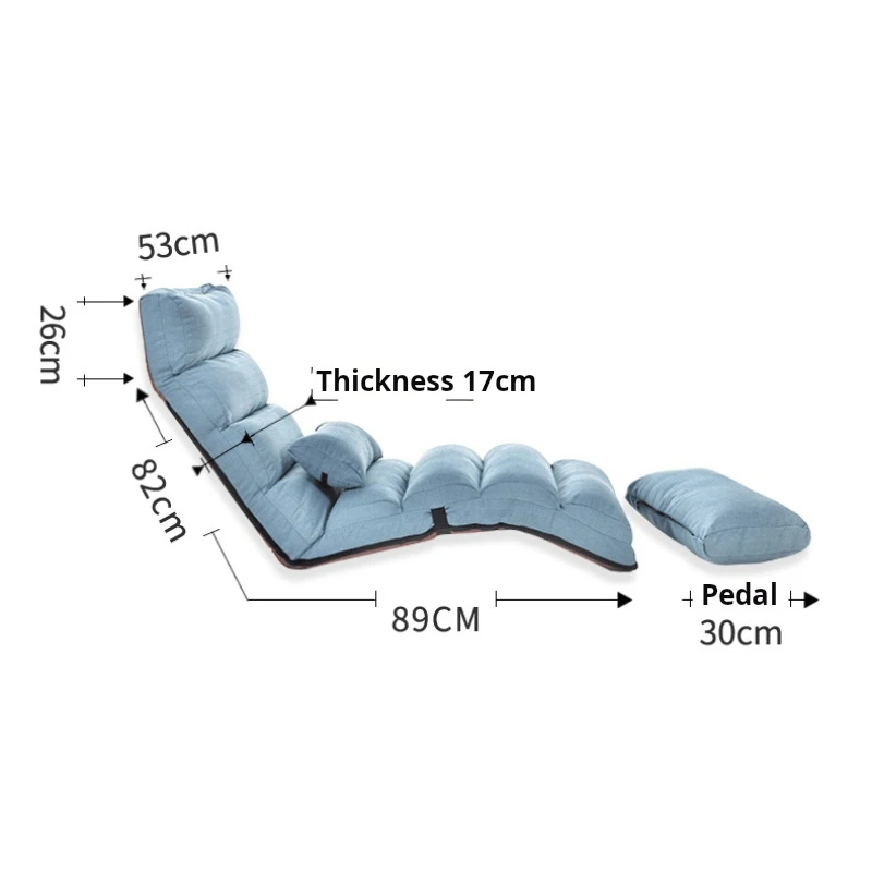 Krzesło wypoczynkowe na podłodze Balkon Krzesło relaksacyjne Łóżko Przenośny fotel do salonu Leniwa sofa Tatami Krzesło z regulacją kąta Meble