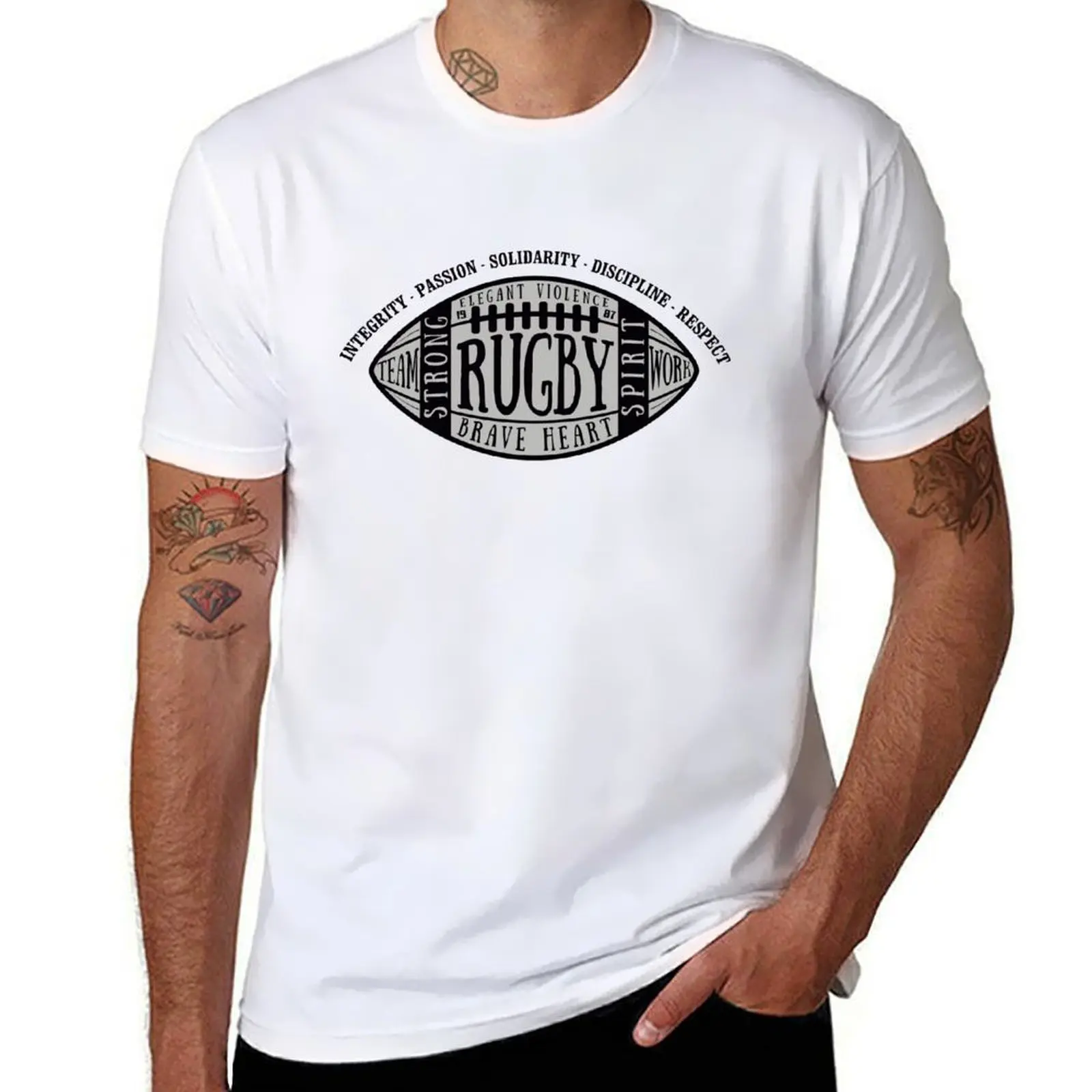 

Rugby values, rugby fans gift T-Shirt man t shirt designer t shirts for man pack white T-Shirt