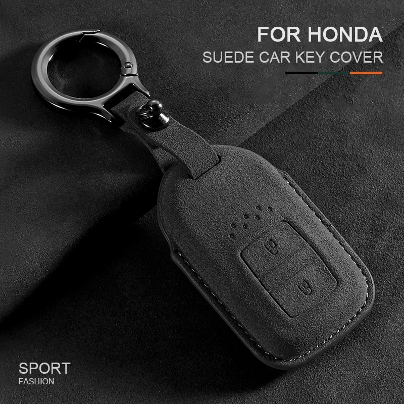 

Car Remote Key Case Cover For Honda Civic City Accord CRV CR-V Odyssey XR-V Pilot Fit Odyssey Suede Protected Shell Fob Keychain