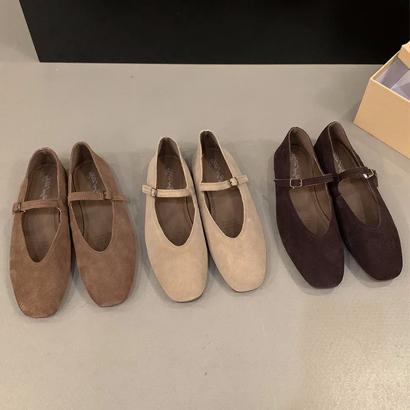 Neue Frühlingsmode: Damen-Flats mit Schnallenriemen, Sommerliche Casual-Schuhe, Flache Damenschuhe, Weiche Mary Janes für Damen – Detail 1