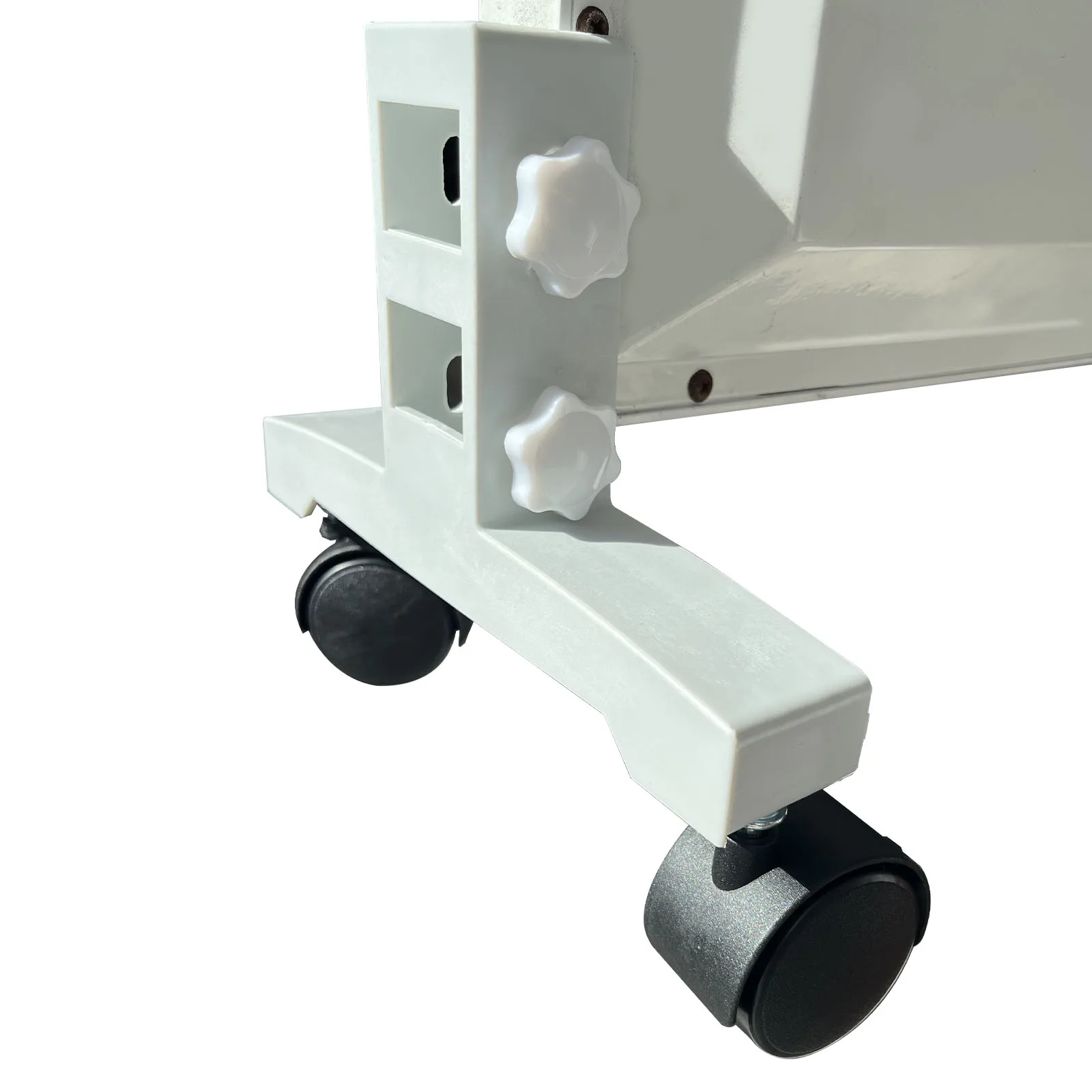 Support de pied réglable avec roulettes pour radiateurs infrarouges, y compris une barre de charge pour une durabilité et une mobilité accrues