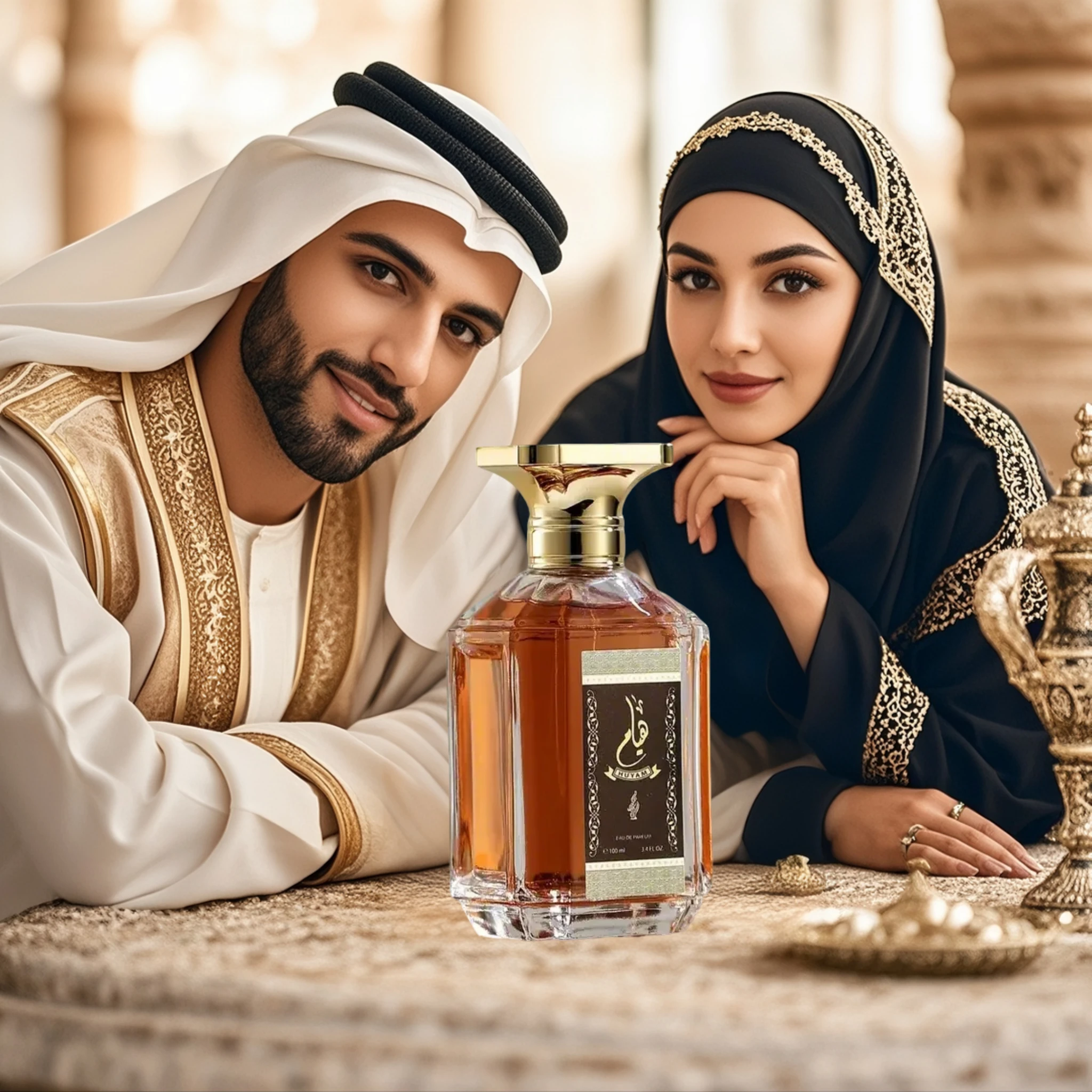 Huyam Arabian Perfume Woody Oriental Notes Eau De Parfum for Unisex 3.4 Fl Oz Long Lasting Liquid Perfume Women & Men's Cologne