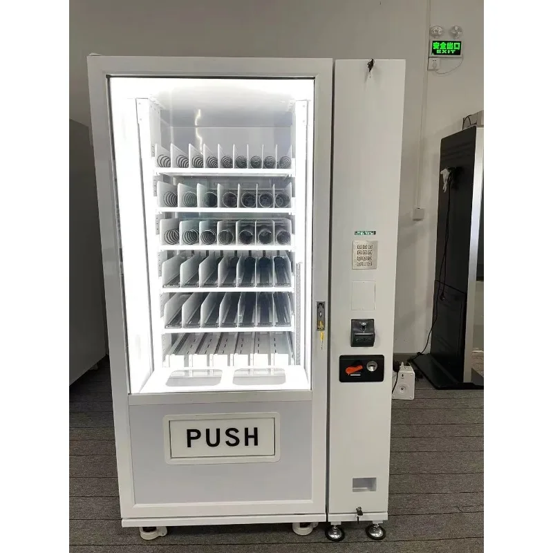 التبريد المياه المشروبات الباردة وجبات خفيفة ATM آلة بيع مشروبات الحليب التفاف مخصص مجاني