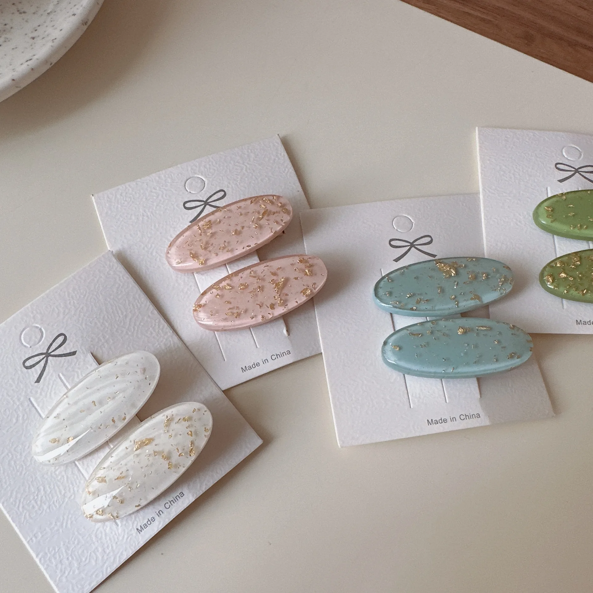 Colorful Dopamine Chunky Oval Hair Clips for Women Cute Glitter Duck Bill for Front Bangs Non Slip Strong Durable