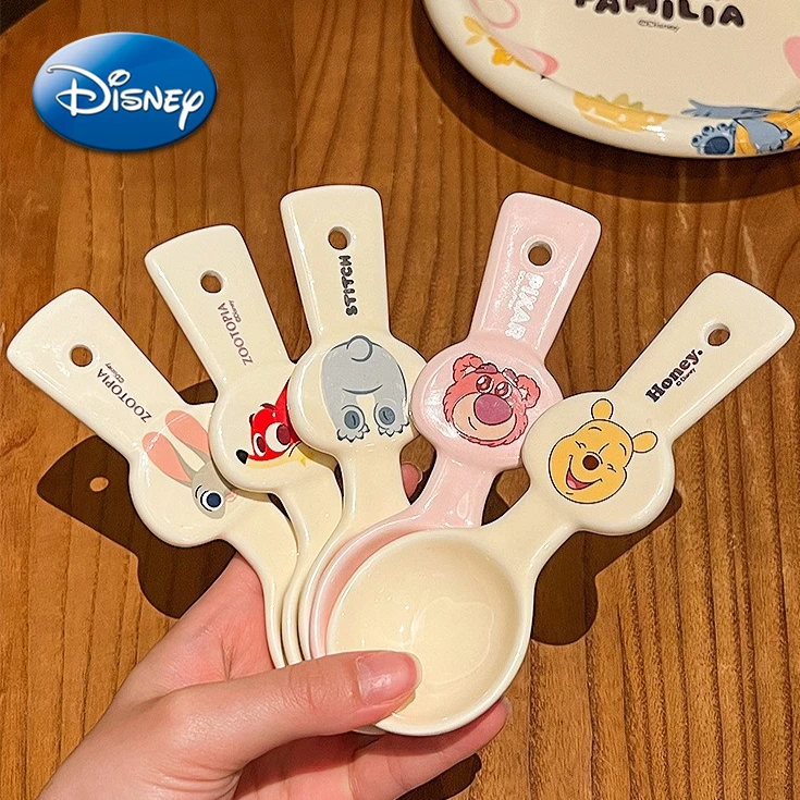 

Zootopia Spoon Stitch Judy Nick Cartoon Cute Ceramic Flat Handle Home Children Baby Food Dessert Soup Rice Spoon Tableware Gift