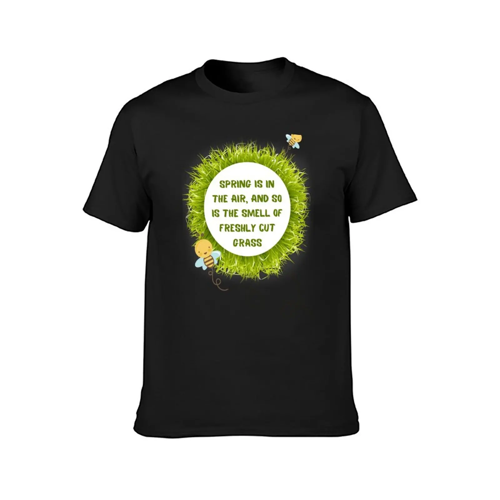 Spring is in the air, and so is the smell of freshly cut grass T-shirt summer tops vintage clothes tops t shirts for men pack