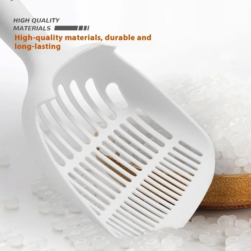 Pala para arena para gatos, pala ligera para residuos de mascotas con Triple función para agrupar arena de Tofu de cristal, fácil de limpiar, antiadherente y duradera