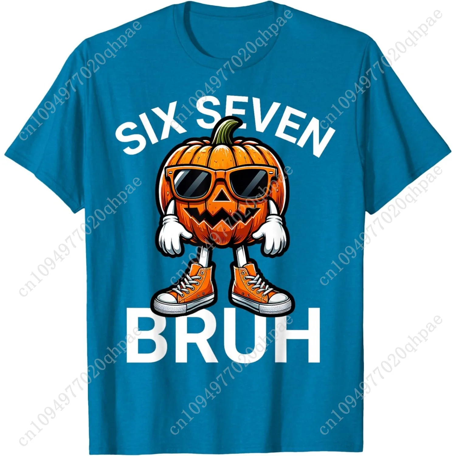 67 Halloween grappige zes zeven Meme Brainrot pompoen Kids Bruh T-shirt