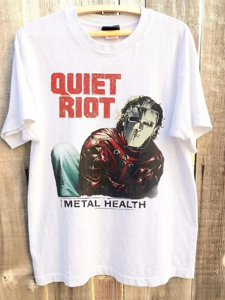 Quiet Impact Metal Band Retro T-Shirt Harajuku Men's Clothing of High-Qualit Comfortable and Versatile Breathable