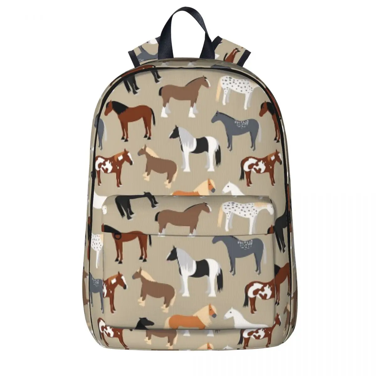 Horse Breeds Pattern Backpacks Large Capacity Student Book bag Shoulder Bag Laptop Rucksack Fashion Children School Bag