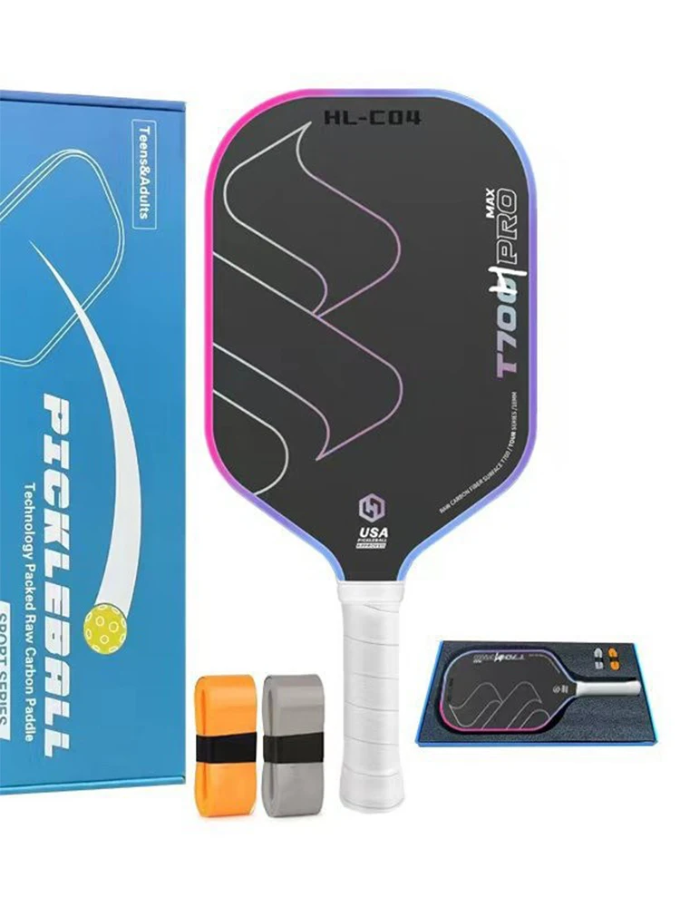 T700 Carbon Fiber Pickleball Paddle16MM Carbon Fiber Pickleball Rackets Set Frosted Surface Professional Game Supplies